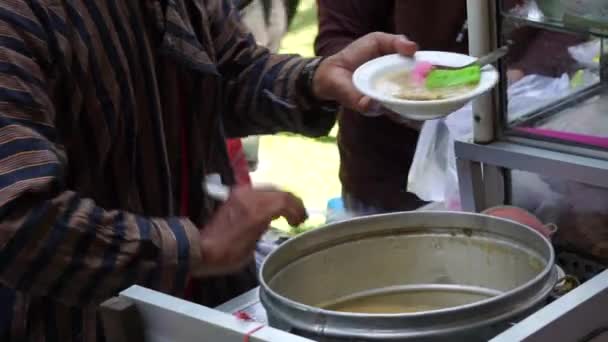 Dawet Serabi Buyers Traditional Market Traditional Javanese Food Rice Flour — Stock Video