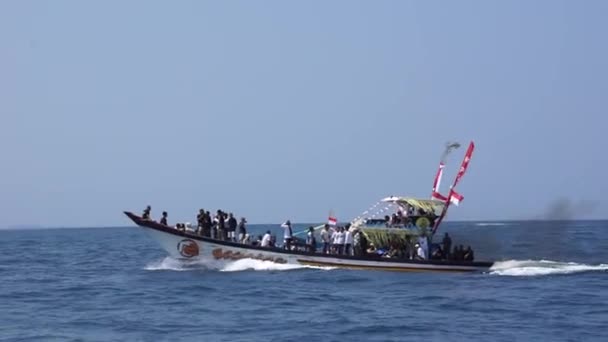 Petik Laut Ceremoni Tambakrejo Strand Petik Laut Javanese Fisker Taksigelse – Stock-video