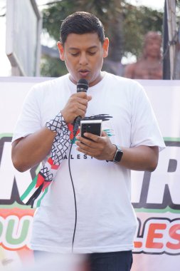 Bazı Endonezyalılar arabasız bir günde özgür bir Filistin istiyor.