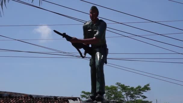 Sikatan Batalhão Mobile Luta Monumento Este Monumento Símbolo Luta Batalhão — Vídeo de Stock