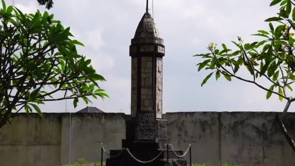 Памятник Потло Pencil Monument Называется Potlot Памятник Потому Большинство Бойцов — стоковое видео