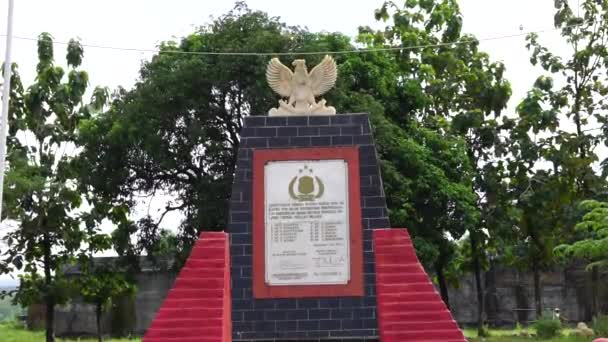 Památník Perjuangana Polriho Indonéský Policejní Boj Tento Památník Připomíná Služby — Stock video