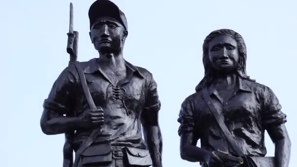 Monumen Trip Tentara Republik Indonesia Pelajar Blitar Trip Berarti Tentara — Stok Video