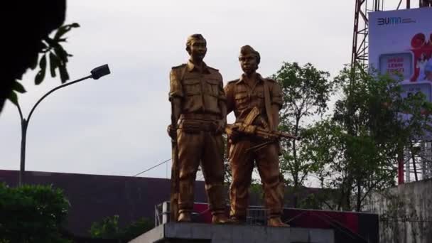 Trip Tentara Republik Indonesia Pelajar Monument Kediri Trip Means Student — Stock Video