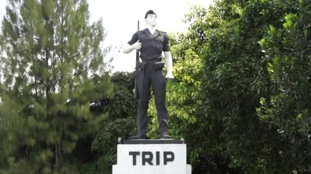 Trip Tentara Republik Indonesien Pelajar Denkmal Blitar Trip Bedeutet Studentenarmee — Stockvideo