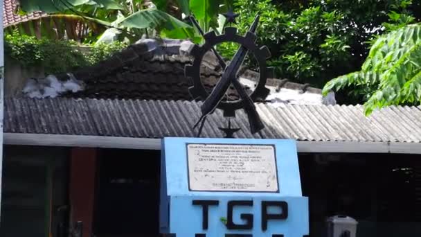 Памятник Tgp Tgp Расшифровывается Tentara Genie Pelajar Означает Student Genie — стоковое видео