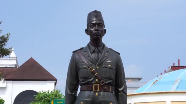 Monument Sudirman Fort Vredeburg Museum Sudirman One Indonesian Heroe — Stock Video
