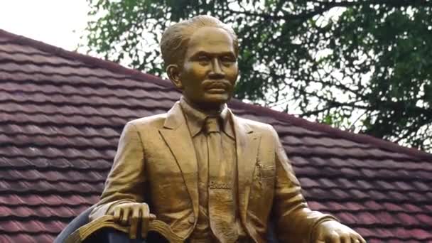 Pomnik Sutomo Zwany Również Soetomo Atau Soebroto Jeden Indonezyjski Bohater — Wideo stockowe
