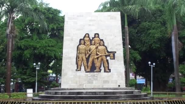 Trip Tentara Republik Indonesien Pelajar Monument Kediri Trip Betyder Studentarmé — Stockvideo