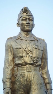 Belediye Başkanı Bismo 'nun anıtı. Belediye Başkanı Bismo, Kediri, Doğu Java 'dan Endonezyalı bir kahraman.