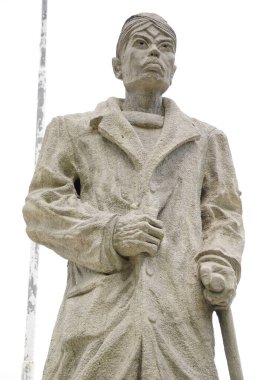 Malioboro 'daki Sudirman Anıtı. Sudirman Endonezyalı kahramanlardan biri.