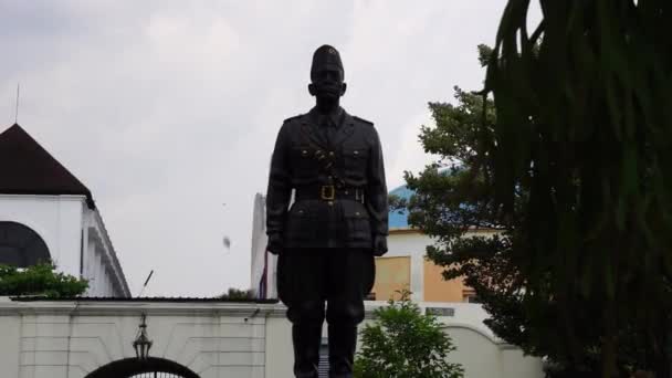 Monument Urip Sumoharjo Fort Vredeburg Museum One Indonesian Heroes — Stock Video