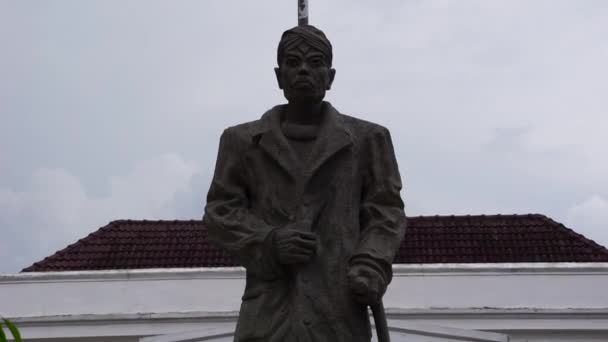 Monument Sudirman Malioboro Sudirman One Indonesian Heroes — Stock Video