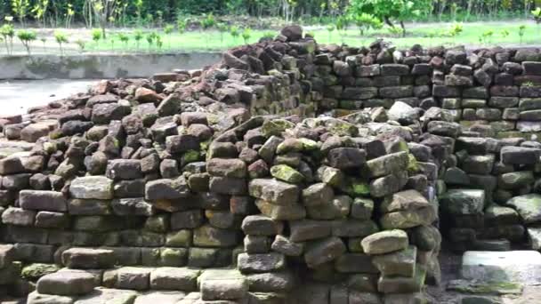 Die Ruinen Von Candi Sumbernanas Tempel Von Sumbernanas Candi Bubrah — Stockvideo