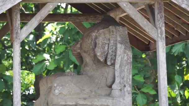 ゲイアトリテンプルは東ジャワのチュンガングンにあるヒンドゥー寺院の遺跡です ゲイアトリタ寺院は ゲイアトリウス王女の墓を尊重するために建てられたマジャップ王国の寺院遺跡です — ストック動画