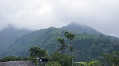 The beautiful scenery of mount kelud in Kediri, East Java, Indonesia. Kelud is one of active volcanoes in Indonesia