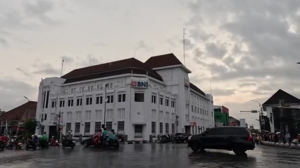 Budovy Banky Bni Yogyakartě Banka Bni Jednou Indonéských Bank — Stock video