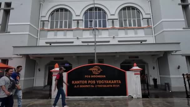 Dziedzictwo Indonezyjskiego Budynku Poczty Malioboro — Wideo stockowe