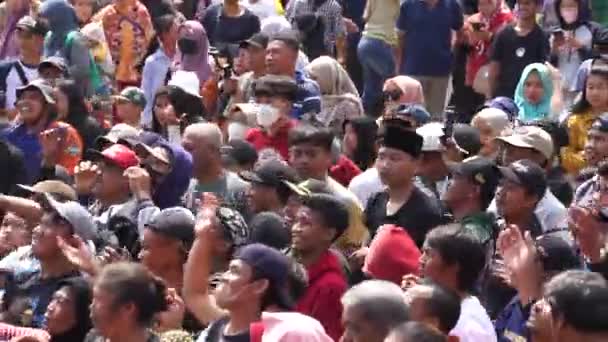 Фестиваль Сосновых Яблок Фехуде Кедири Восточная Ява Индонезия — стоковое видео