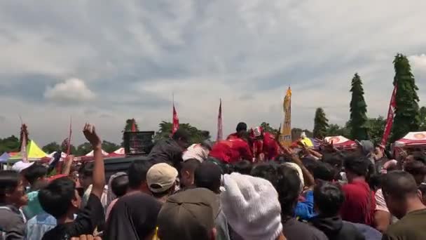 Kediri Jamboren Durian Festivali Duren Meyvenin Kralı Olarak Bilinir — Stok video