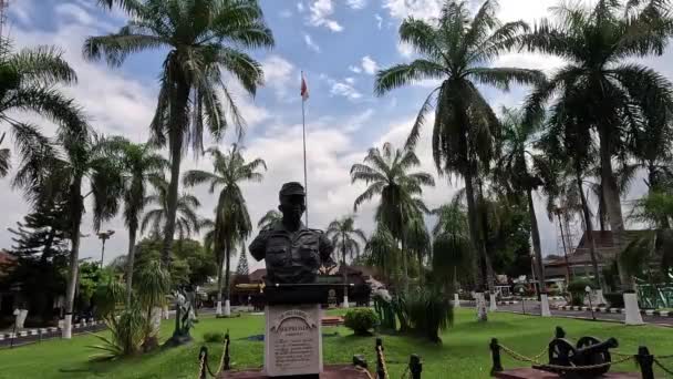 Soedanco Soepriyadi Monument Indonesian Hero Blitar Leader Peta Rebellion — Stok Video