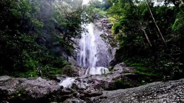 Beautiful Dholo Waterfall Dholo One Waterfall Kediri — Stockvideo