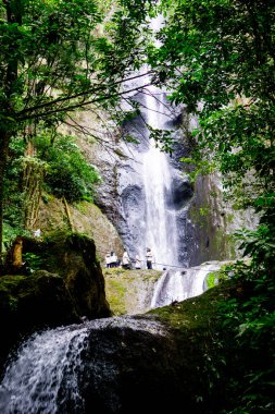 The beautiful dholo waterfall. Dholo is one of waterfall in Kediri clipart
