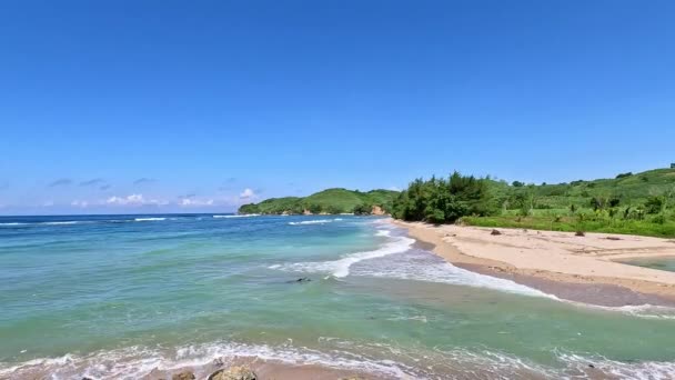 美しい宝石のビーチ このビーチは インドネシアの東ジャワのBlitarにある — ストック動画
