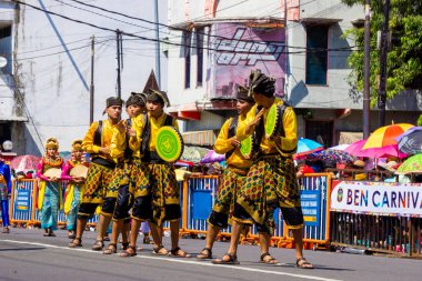 Rebana dance from Mataram on 3rd BEN Carnival. This dance come from Nusa Tenggara Barat clipart