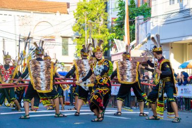 Lalatip or Magunatip dance from north Kalimantan on the 3rd BEN Carnival. Latitip also trains skills to jump and avoid obstacles in war clipart