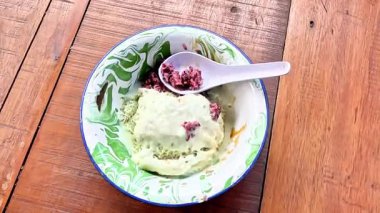 Taze fasulye buzu ve mayalanmış pirinç..