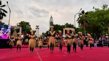 Papua 'dan Sajojo dansı. Bu dans Papuan 'ın neşesini, birlikteliğini ve dostluğunu tasvir ediyor..
