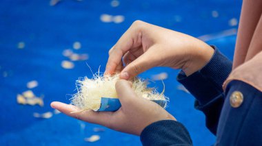 Rambut nenek (arumanis, arbanat). Rambut Nenek Endonezya 'dan geleneksel bir çerez. Şekerden yapılır.