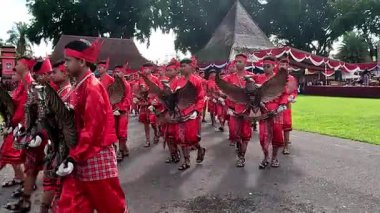 Grebeg panca sila festivali. Pancasila Günü 'nü kutlamak için.