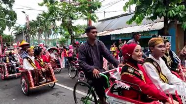 Grebeg panca sila festivali. Pancasila Günü 'nü kutlamak için.