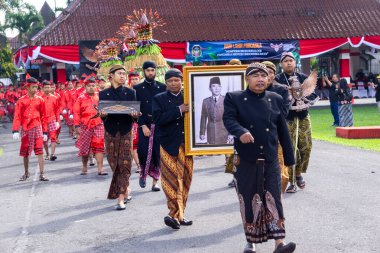 Grebeg panca sila festivali. Pancasila Günü 'nü kutlamak için.
