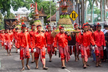Grebeg panca sila festivali. Pancasila Günü 'nü kutlamak için.