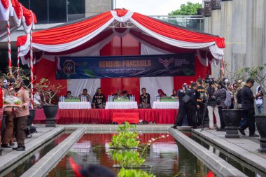 Grebeg panca sila festivali. Pancasila Günü 'nü kutlamak için.