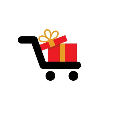 Box gift present icon vector logo design