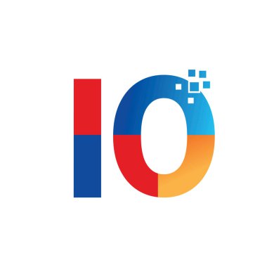 10th year anniversary celebration vector logo design