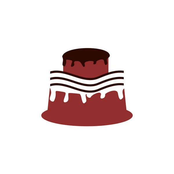 Düğün Doğum Günü Pastacısı Vektör Logosu Tasarımı — Stok Vektör