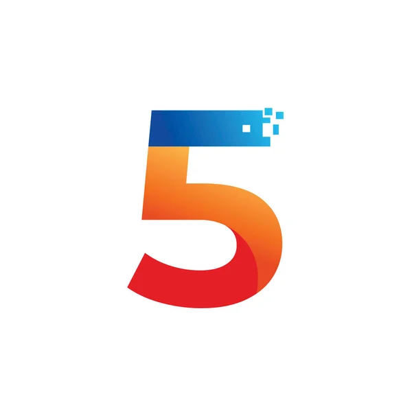5Th Year Anniversary Celebration Vector Logo Design — Stock vektor
