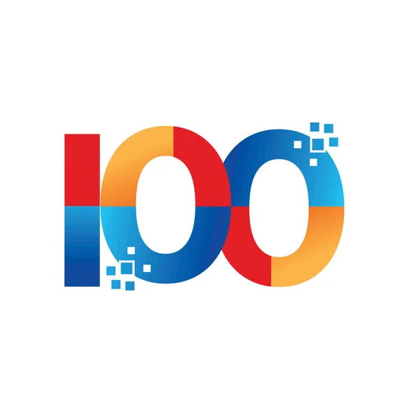 100Th Year Anniversary Celebration Vector Logo Design — Διανυσματικό Αρχείο