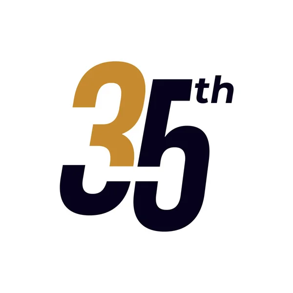 35Th Year Anniversary Celebration Vector Logo Design — Stok Vektör