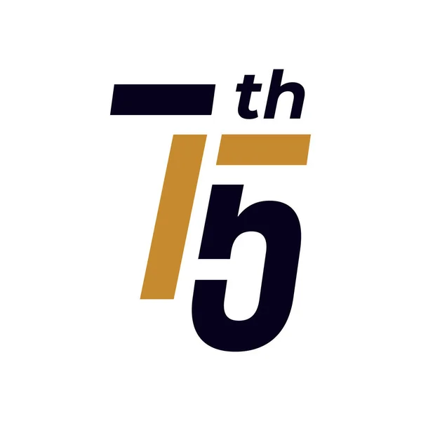 75Th Year Anniversary Celebration Vector Logo Design — ストックベクタ