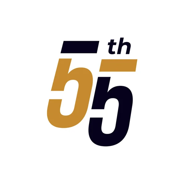 55Th Year Anniversary Celebration Vector Logo Design — ストックベクタ