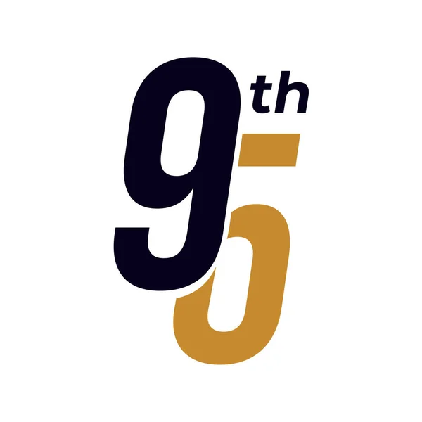 95Th Year Anniversary Celebration Vector Logo Design — Διανυσματικό Αρχείο