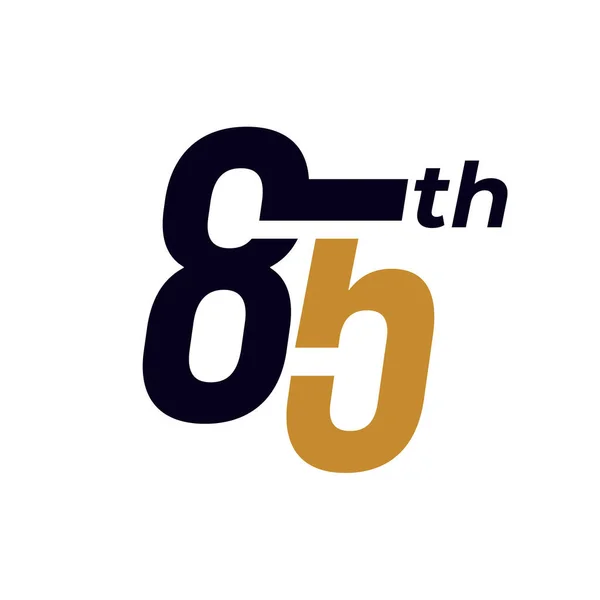 85Th Year Anniversary Celebration Vector Logo Design — Stock Vector