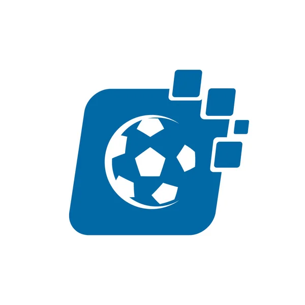 Football Jeu Sport Chaîne Télévision Vectoriel Logo Design — Image vectorielle