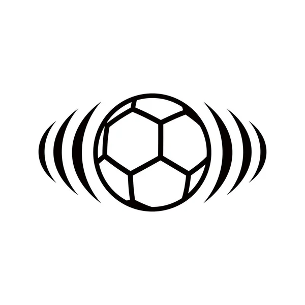 Futebol Jogo Esporte Canal Vetor Logotipo Design — Vetor de Stock